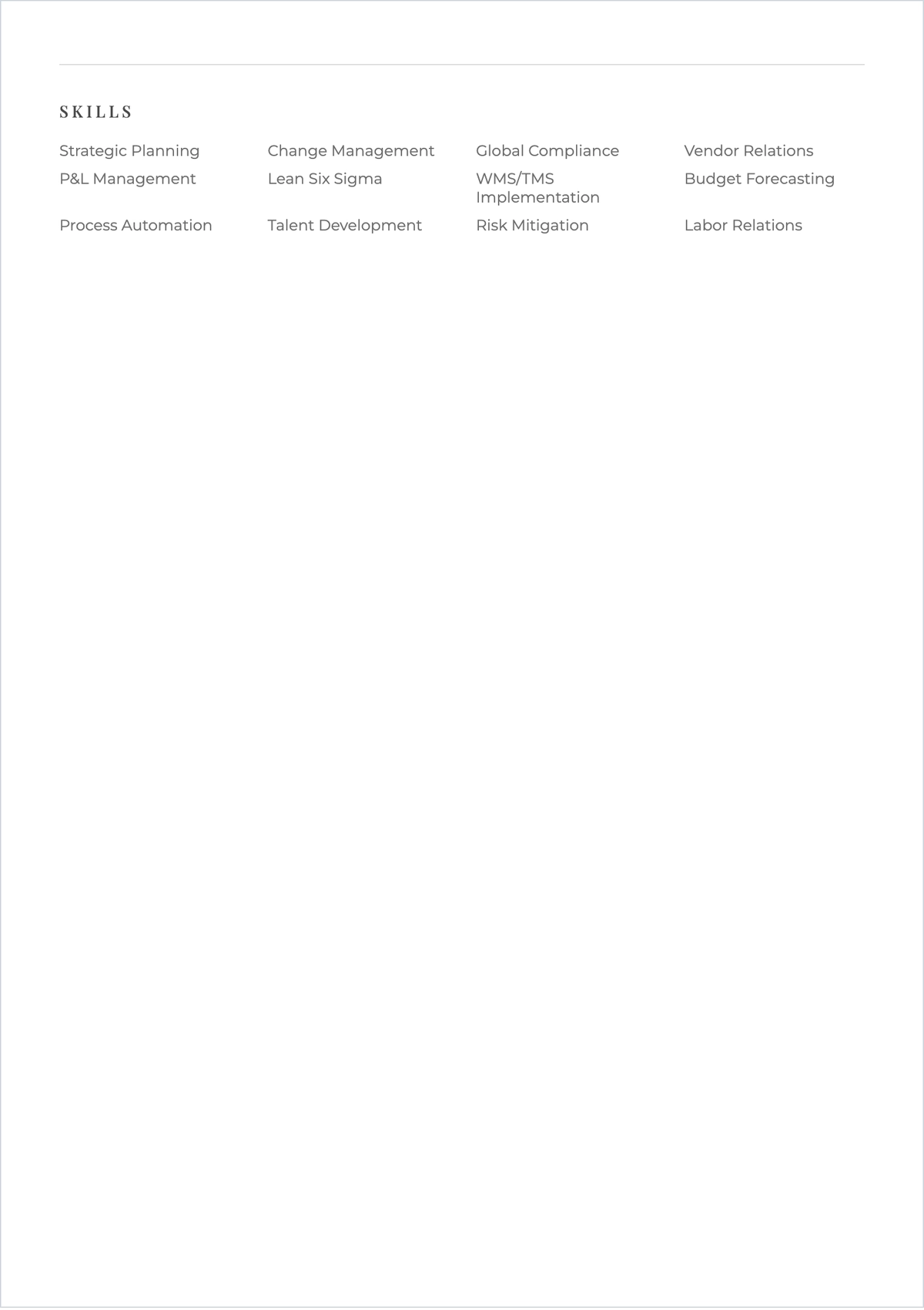 Free Vice President ATS Resume Template, AI Resume Builder
