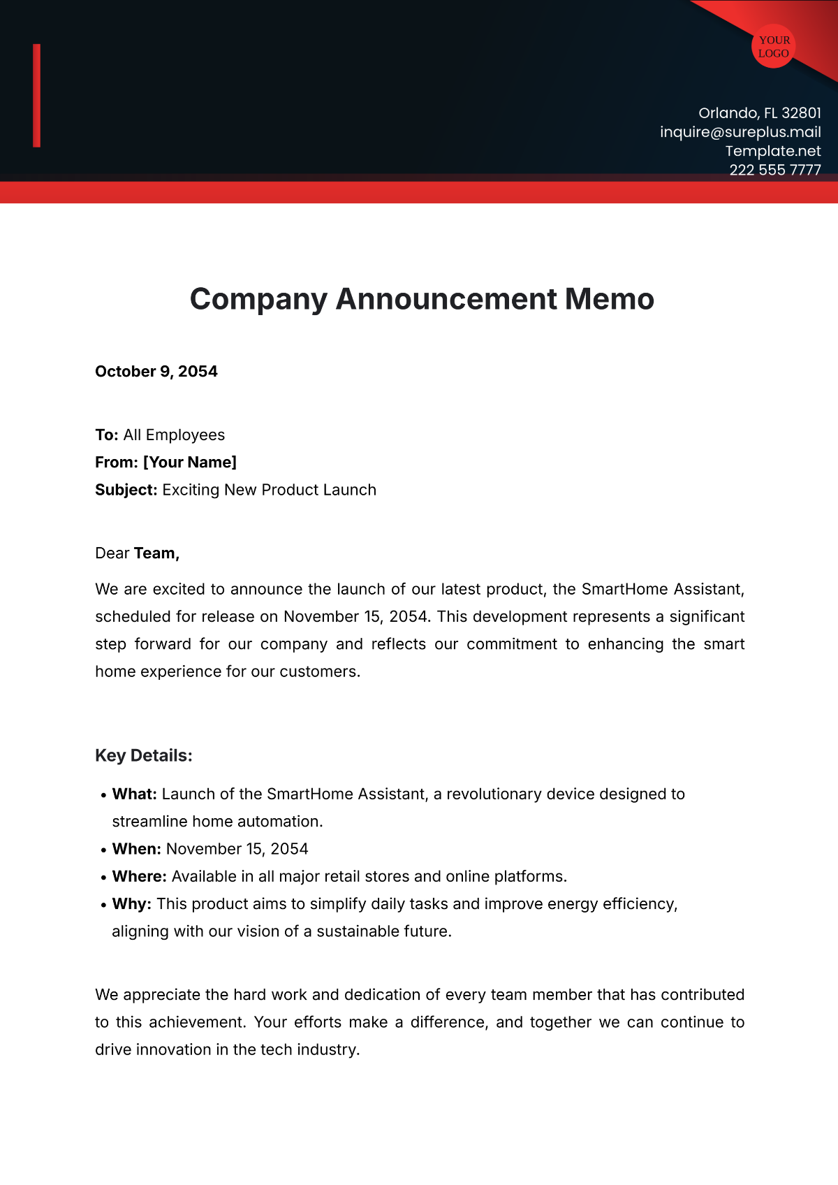 Free Office Memo Templates To Edit Online And Print