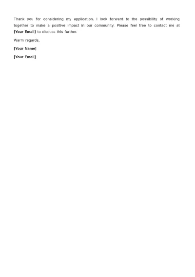 Free High School Volunteer Letter Template to Edit Online