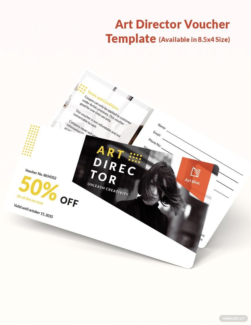 Art Director Voucher Template in Word, Illustrator, PSD, Apple Pages, Publisher, InDesign