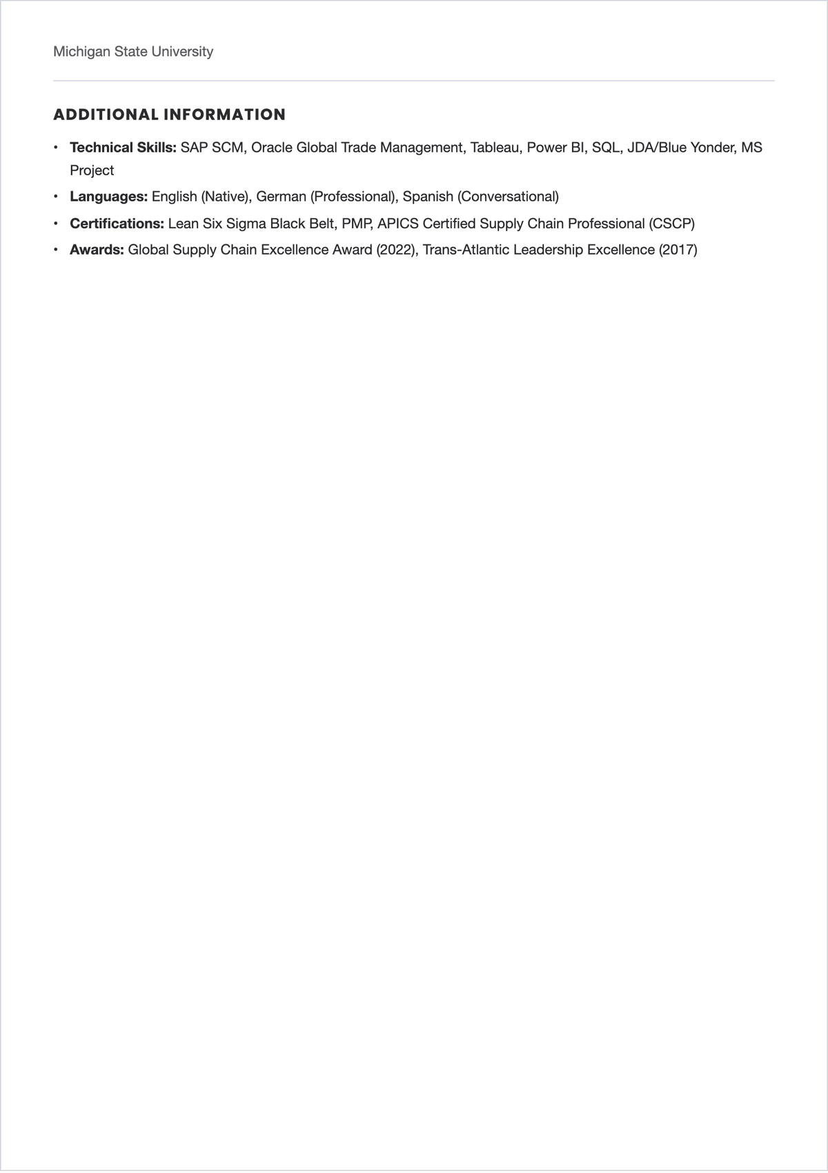 Free Senior Management ATS Resume Template, AI Resume Builder