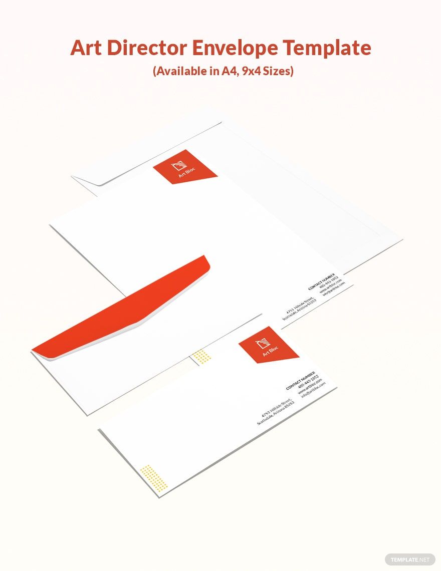 Art Director Envelope Template in Illustrator, Publisher, Pages, Word, InDesign, PSD - Download | Template.net