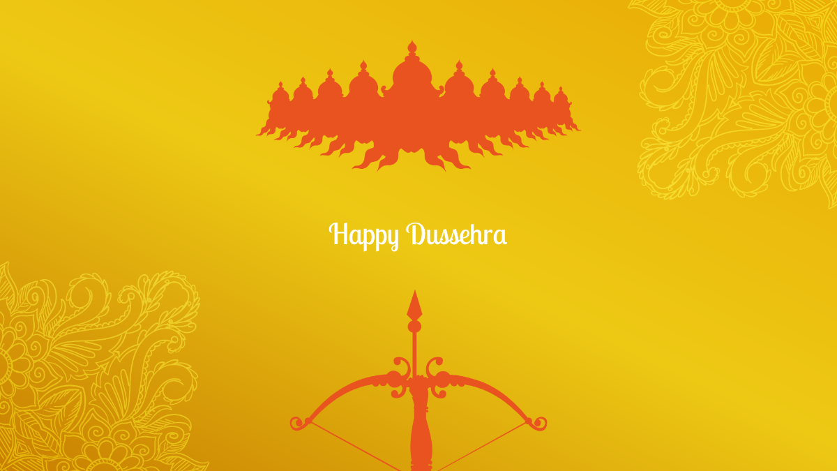 Gold Dussehra Background Template - Edit Online & Download