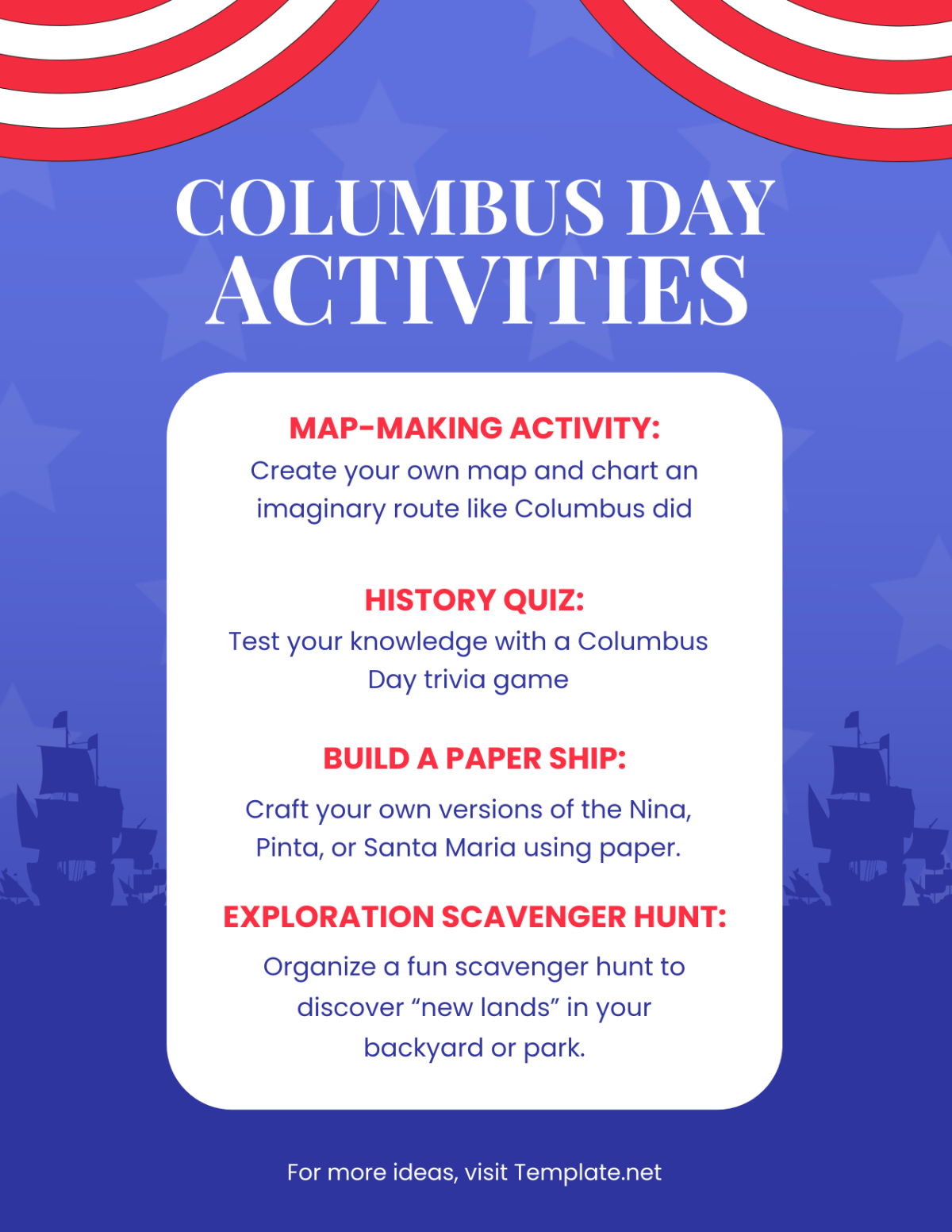 Columbus Day Activities Template - Edit Online & Download