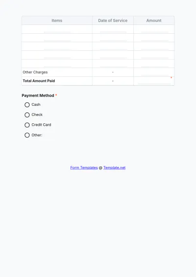 Free Landscaping Receipt Form Template to Edit Online