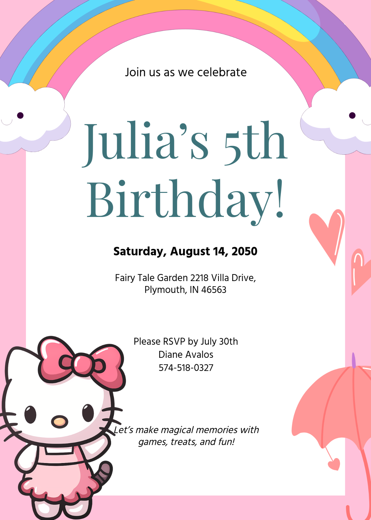Free Hello Kitty Invitation Templates Editable And Printable Free Hello Kitty Invitation Templates Editable And Printable