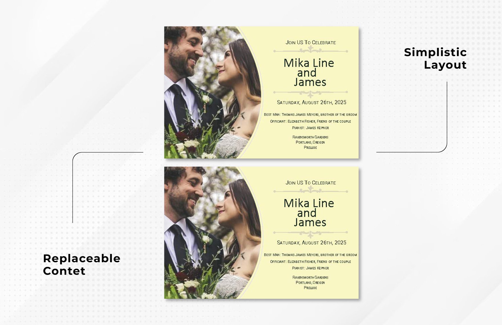 Editable Wedding Invitation Template
