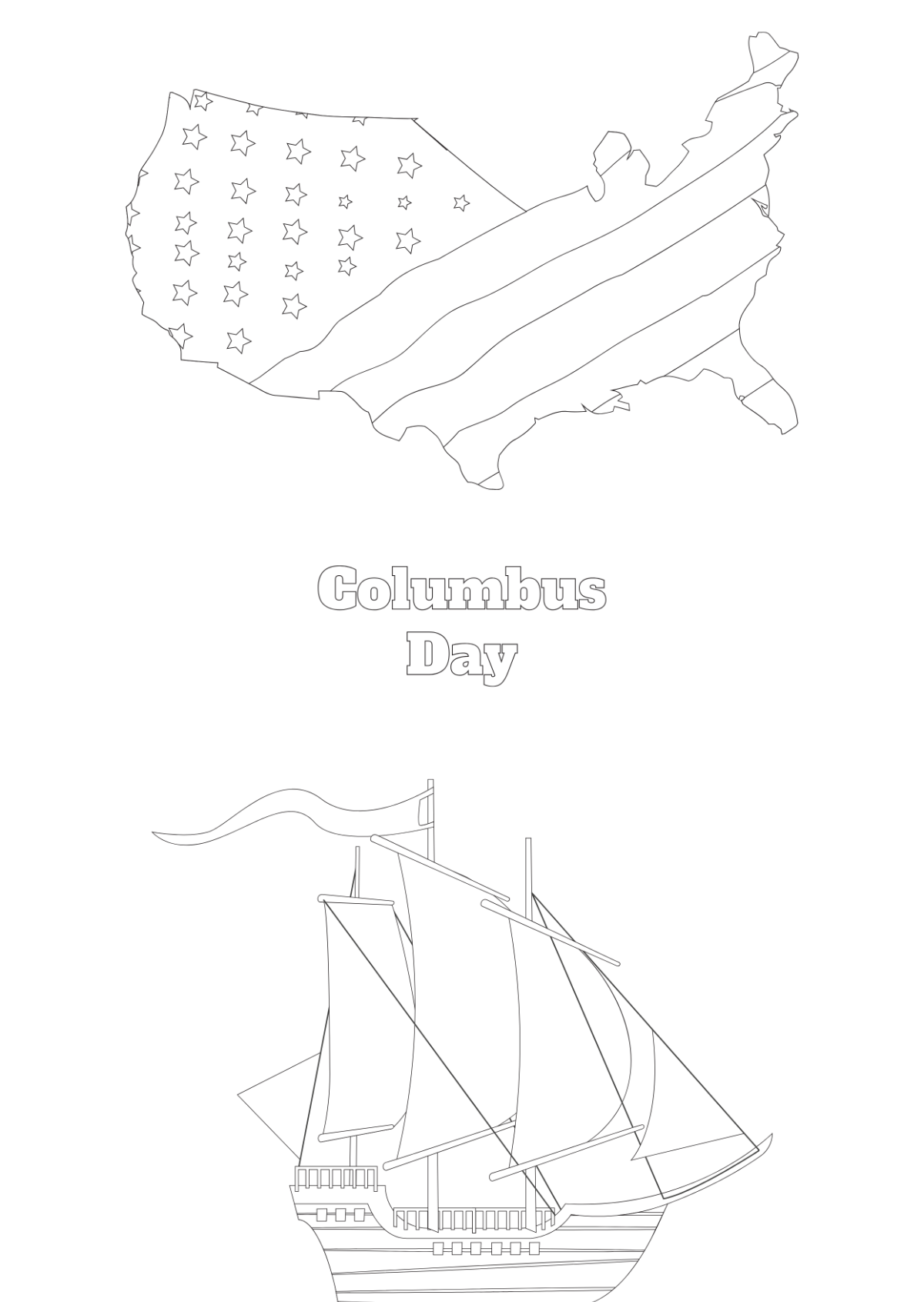 Columbus Day Drawing Template - Edit Online & Download