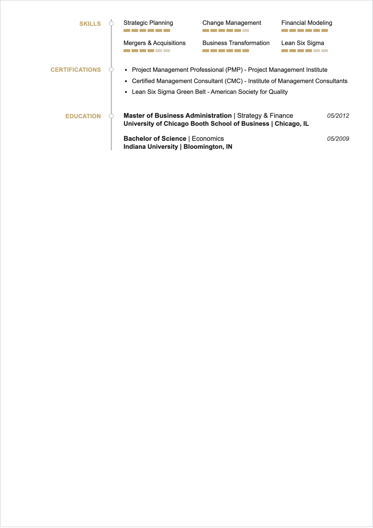 Free Corporate Consultant ATS Resume Template, AI Resume Builder