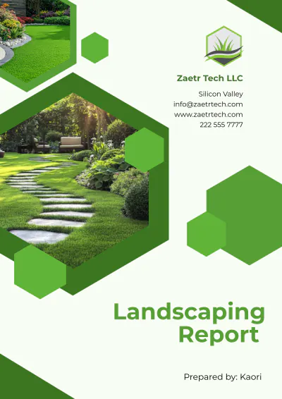 Free Landscaping Report Template to Edit Online