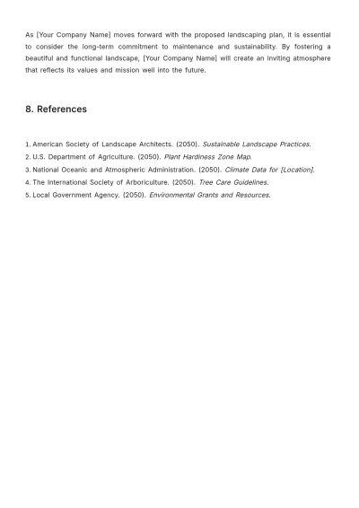Free Landscaping Report Template to Edit Online