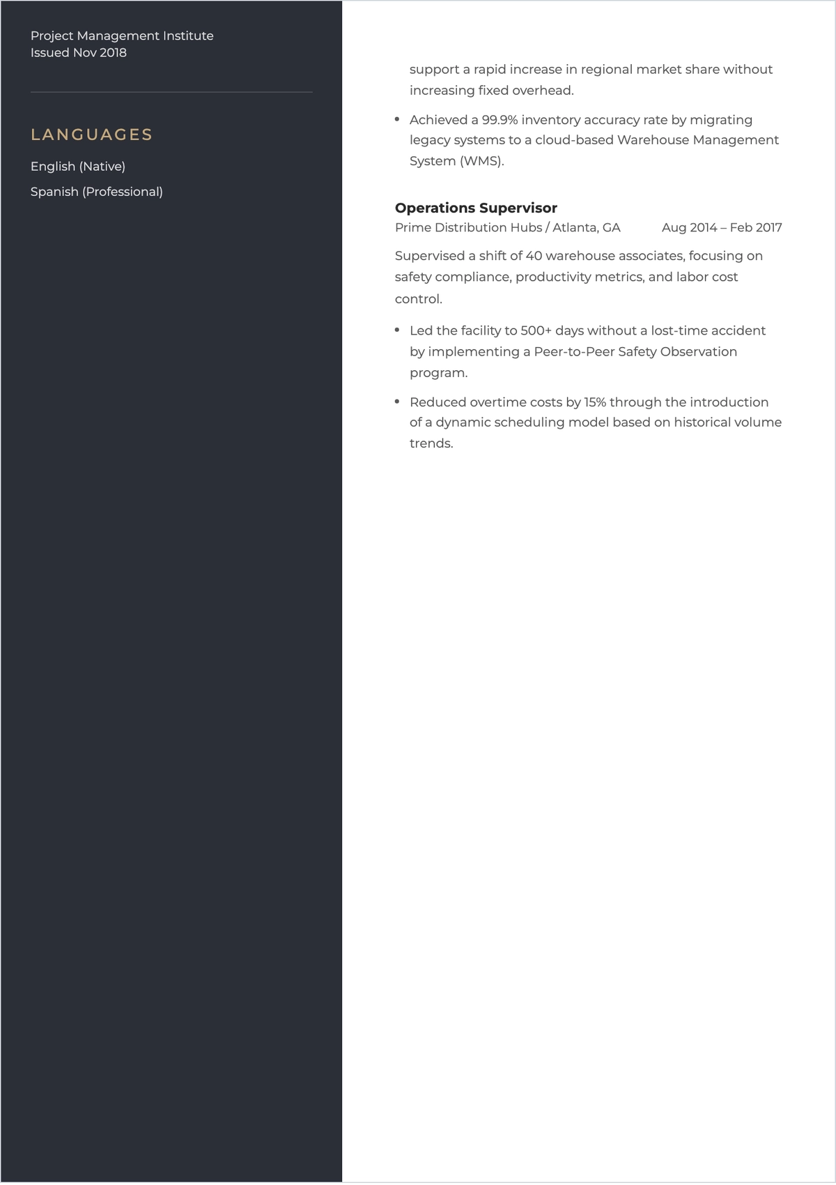 Free Aesthetic Corporate ATS Resume with Skill Ratings Template