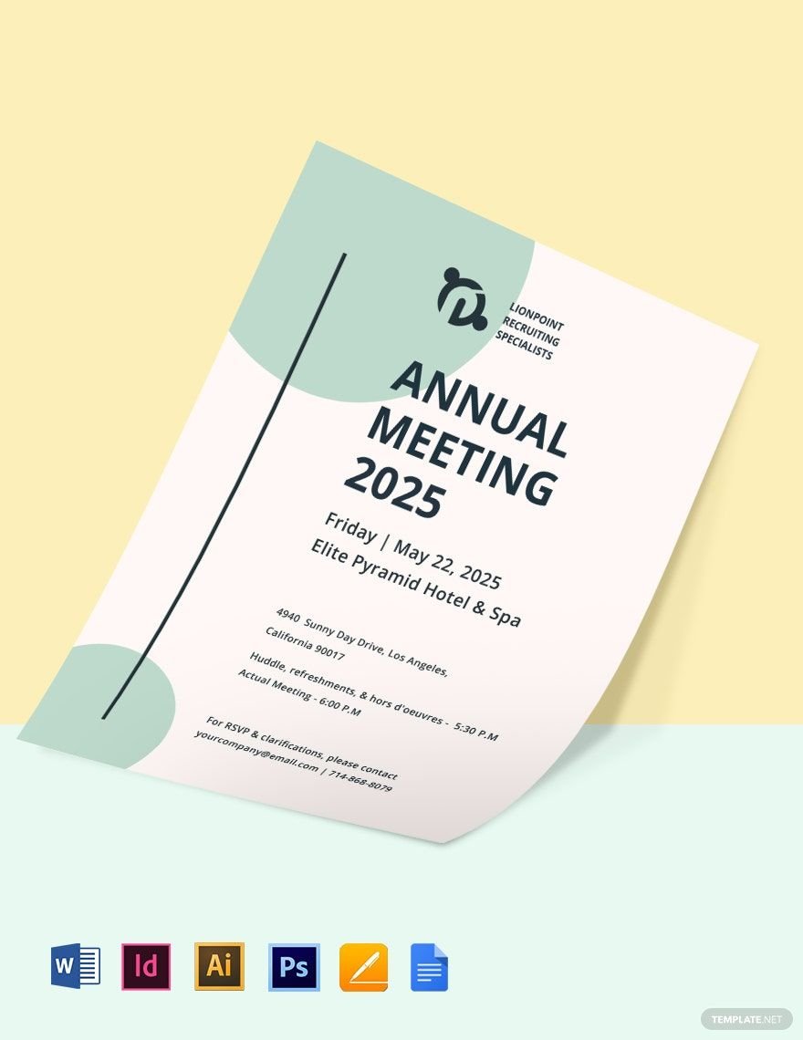 Annual General Meeting Invitation Template