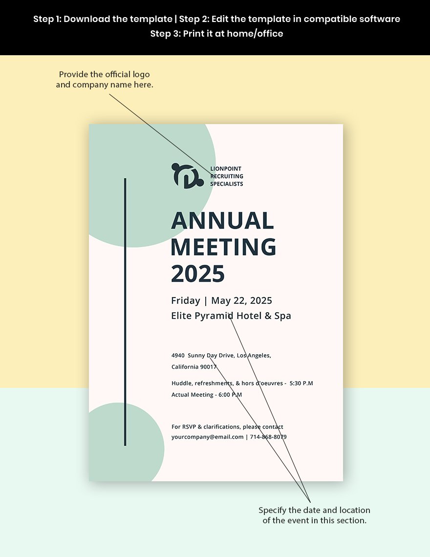 Annual Meeting Invitation Template Format