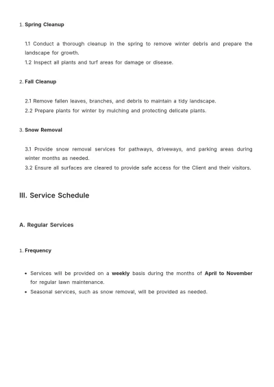 Free Landscaping Agreement Template to Edit Online