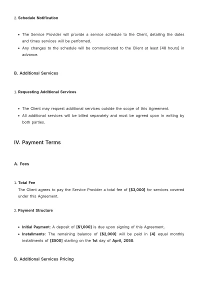 Free Landscaping Agreement Template to Edit Online