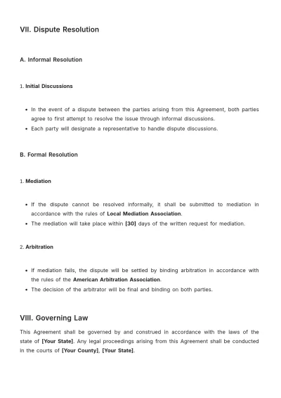 Free Landscaping Agreement Template to Edit Online