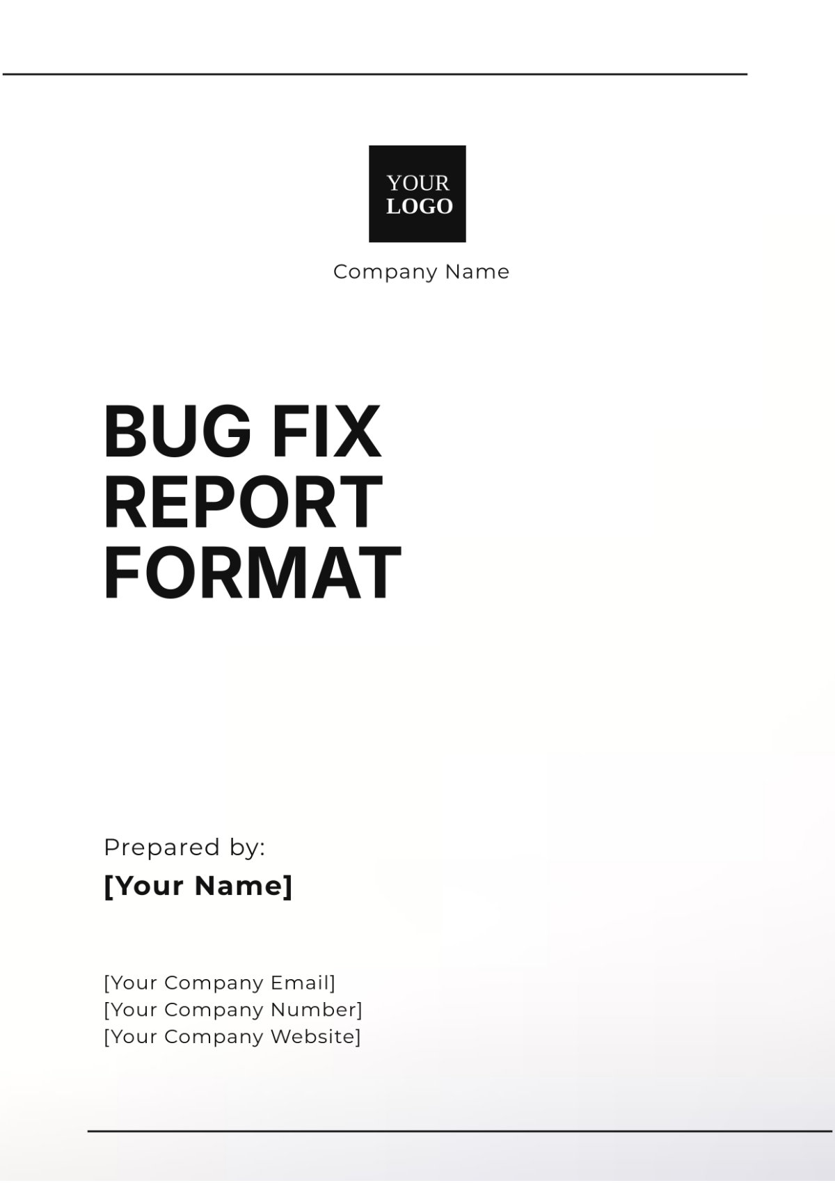 Bug Fix Report Format Template - Edit Online & Download