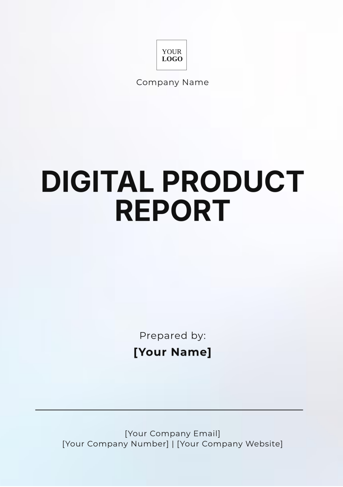 Digital Product Report Template - Edit Online & Download