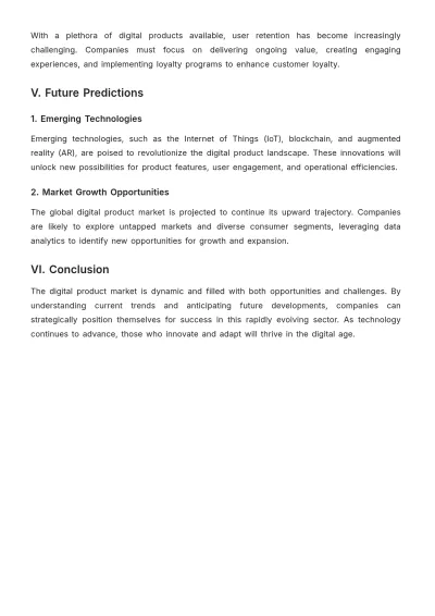 Free Digital Product Report Template to Edit Online