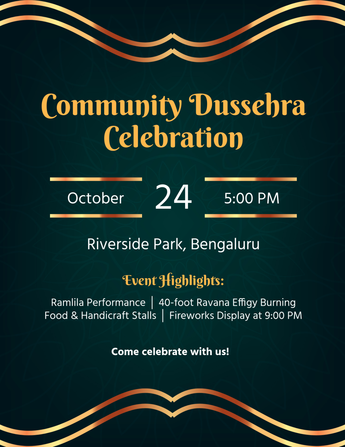 Dussehra Event Flyer