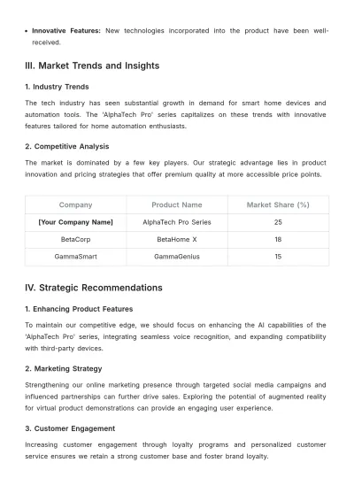 Free Top Product Report Template to Edit Online
