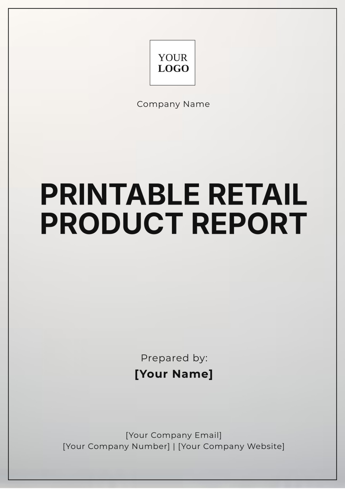 Printable Retail Product Report Template - Edit Online & Download