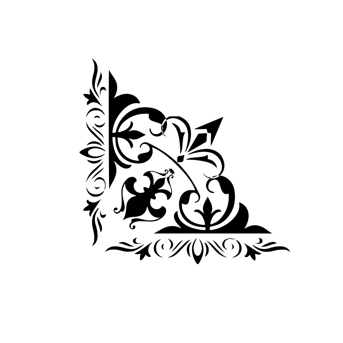 Intricate Corner Clipart - Edit Online | Template.net