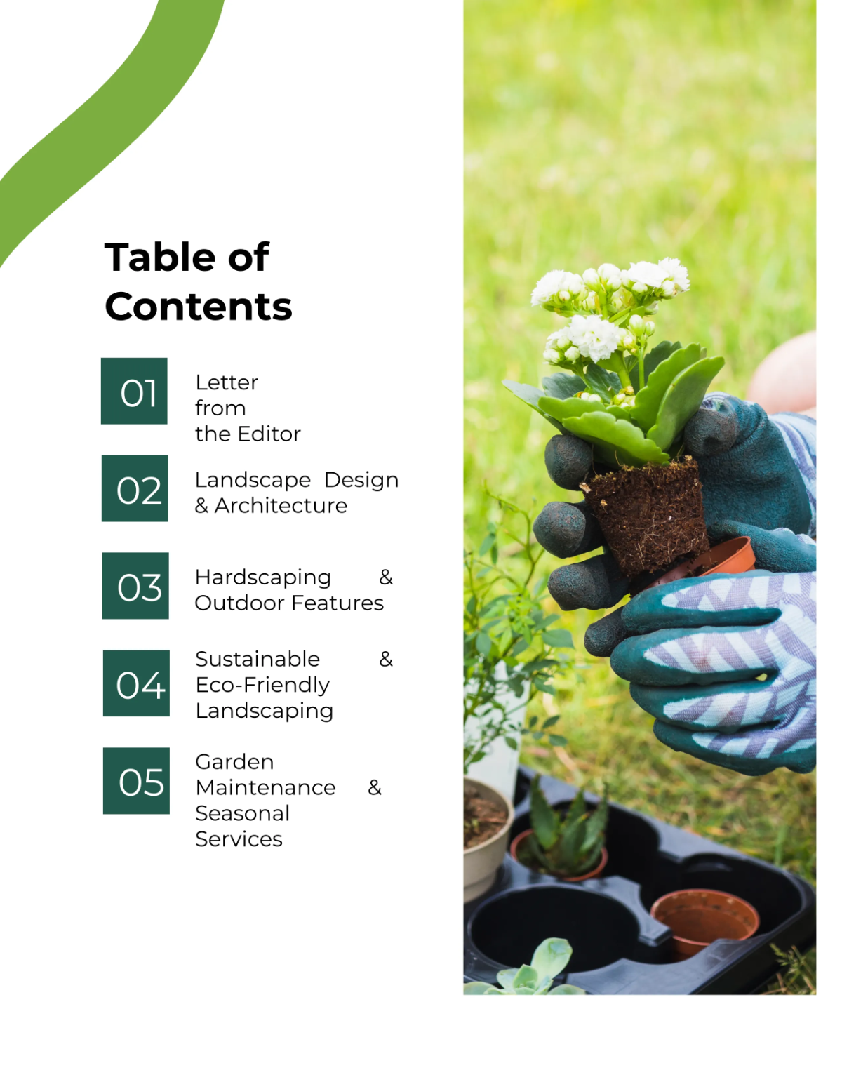 Free Landscaping Catalog Template to Edit Online