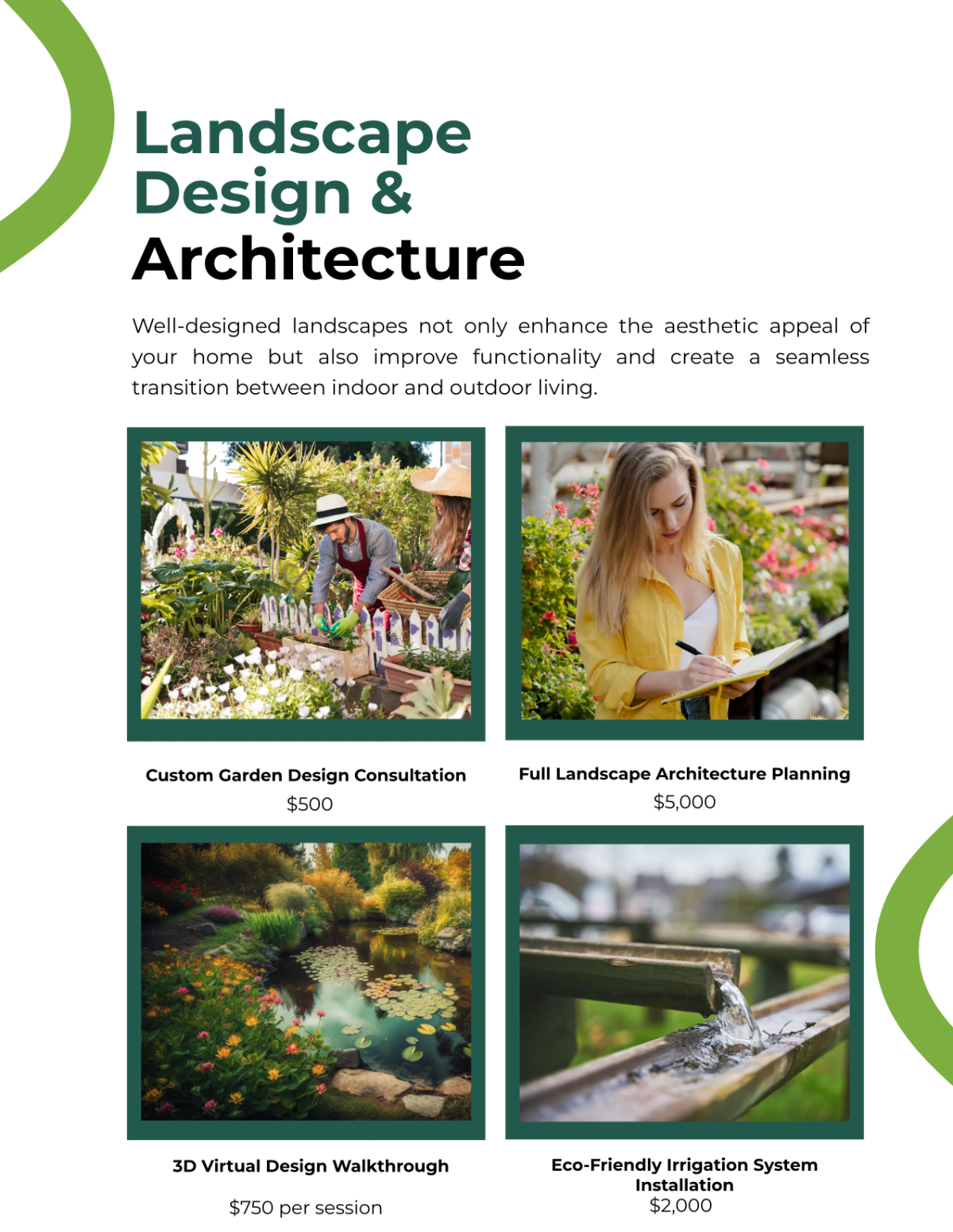 Free Landscaping Catalog Template to Edit Online
