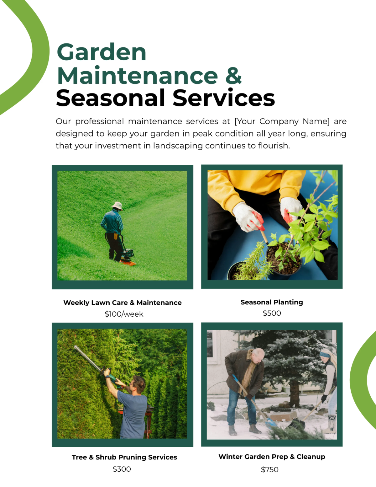 Free Landscaping Catalog Template to Edit Online