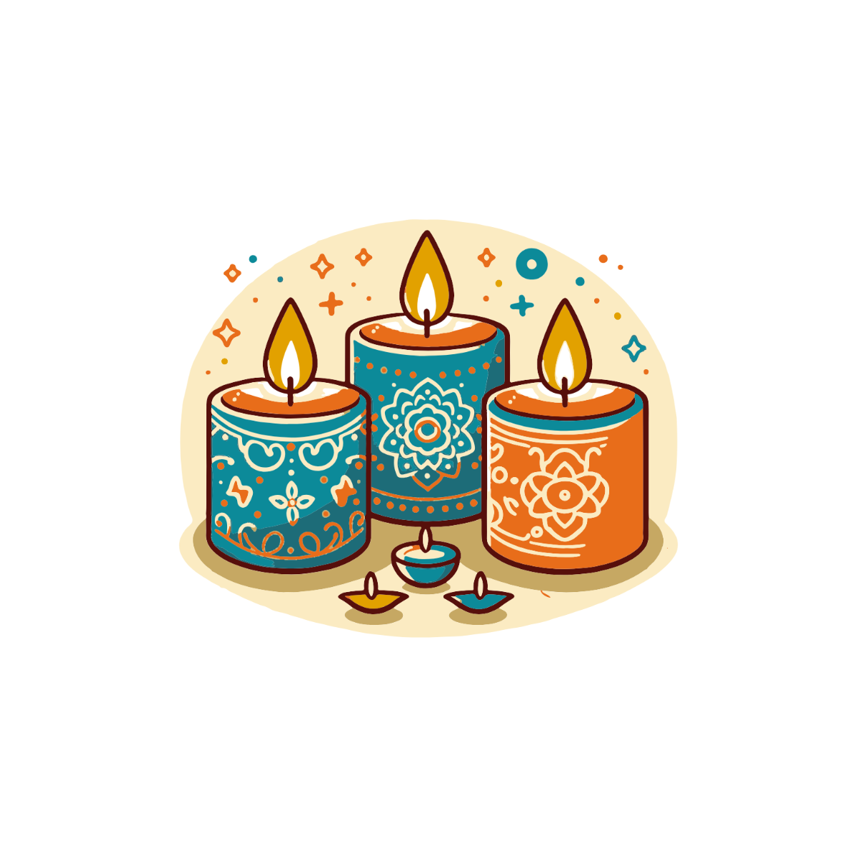 Colorful Diwali Clipart - Edit Online & Download