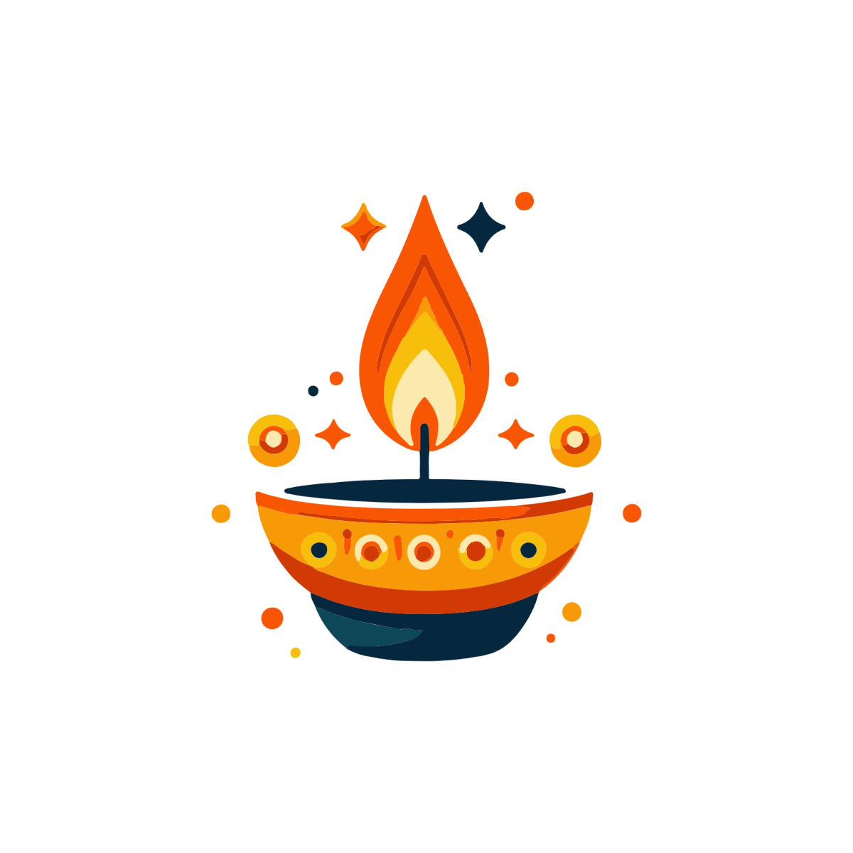 Diwali Lamp Clipart - Edit Online & Download