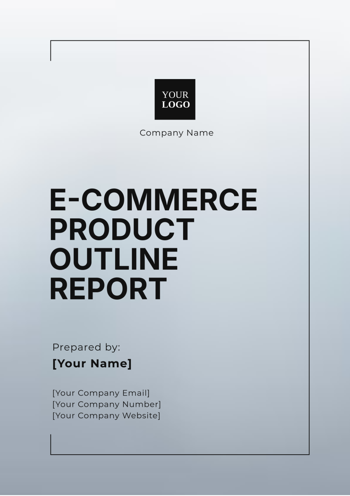 E-commerce Product Outline Report Template - Edit Online & Download