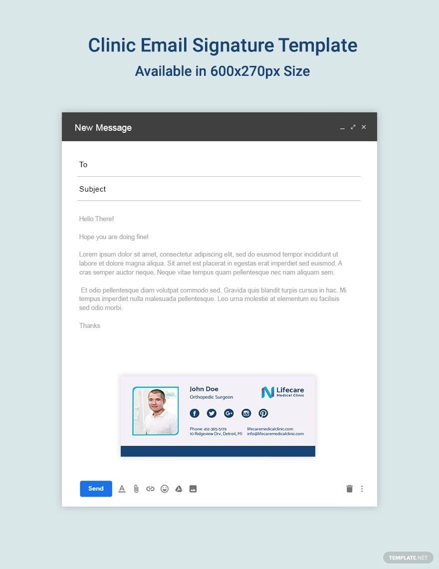 Clinic Email Signature Template
