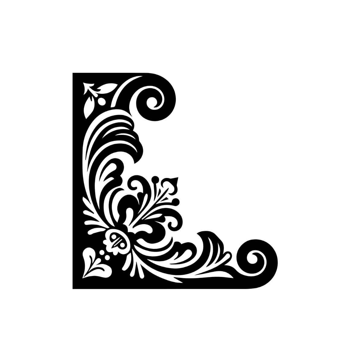 Ornamental Corner Clipart - Edit Online | Template.net