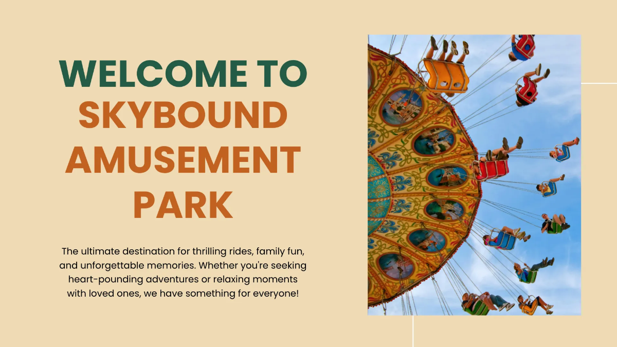 Free Amusement Park Presentation Template to Edit Online
