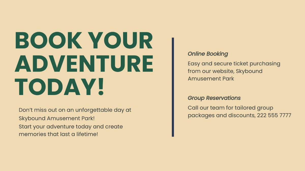 Free Amusement Park Presentation Template to Edit Online