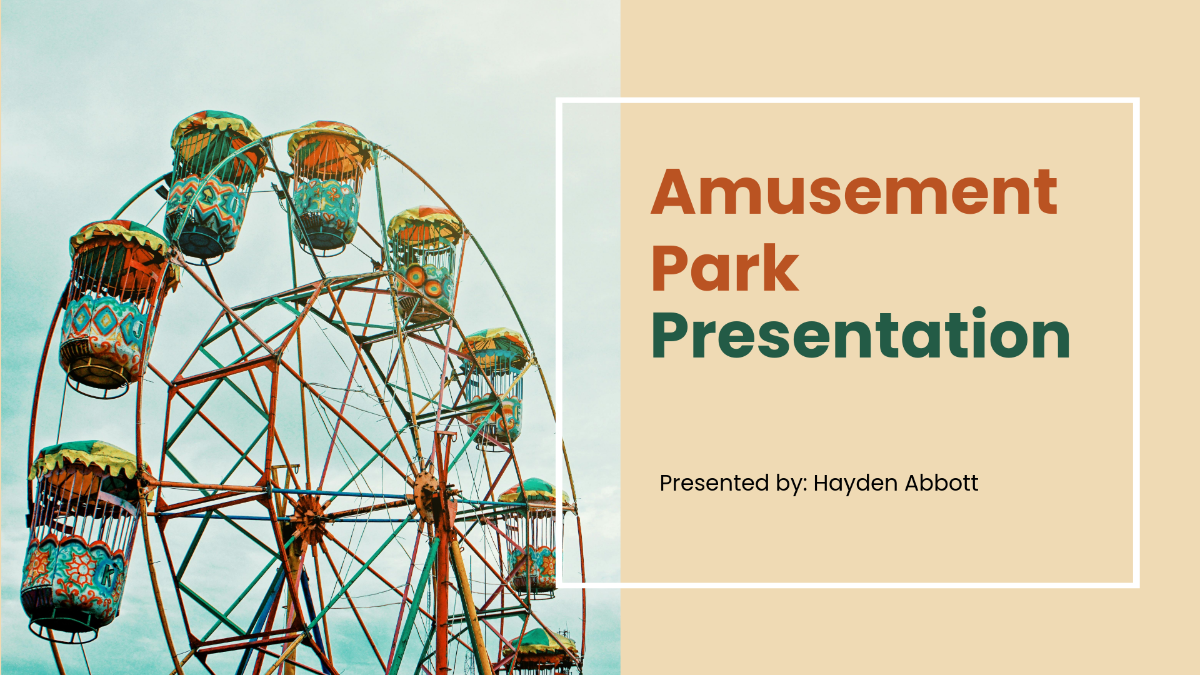 Amusement Park Presentation Template - Edit Online & Download