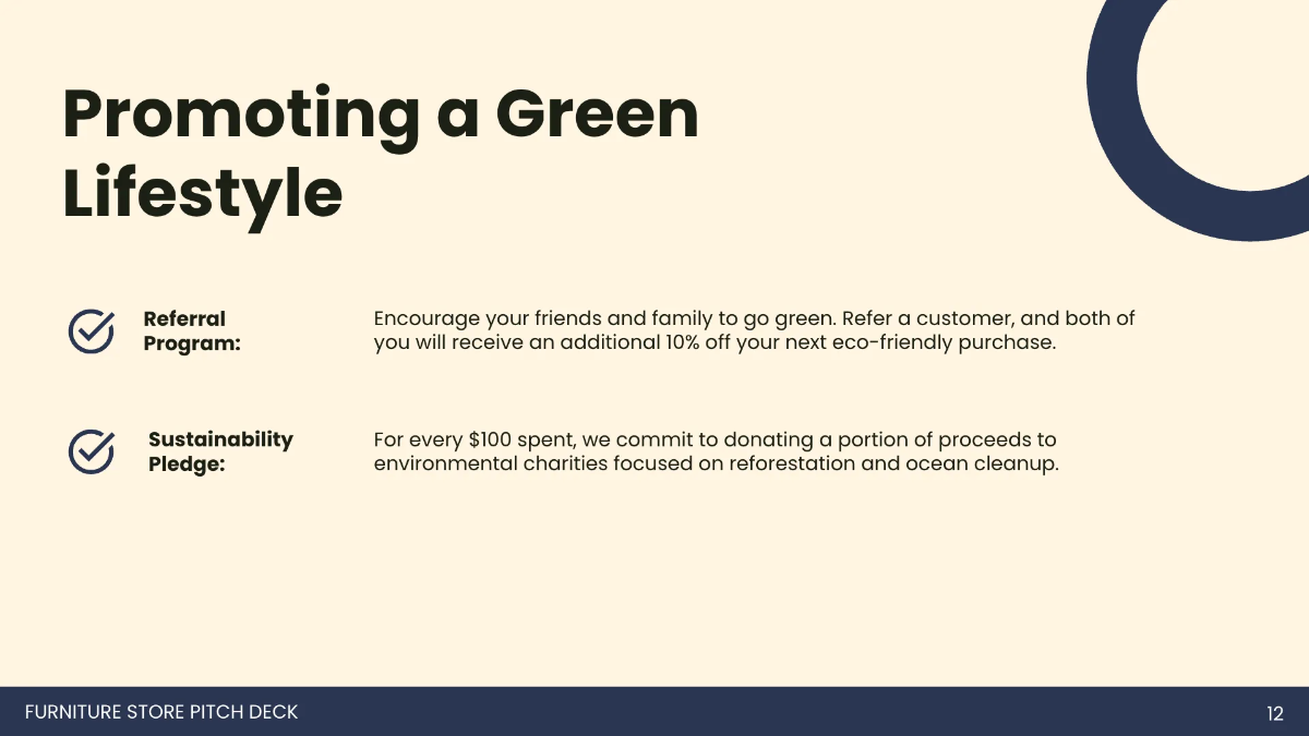 Free Furniture Store Pitch Deck Template to Edit Online