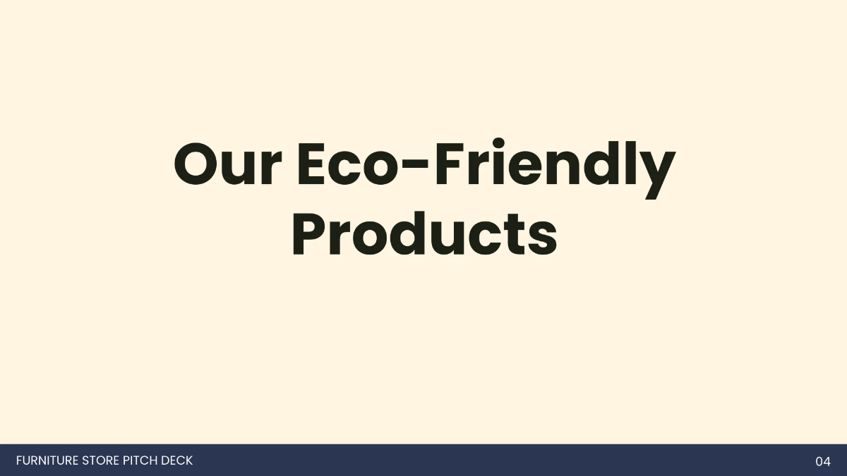 Free Furniture Store Pitch Deck Template to Edit Online