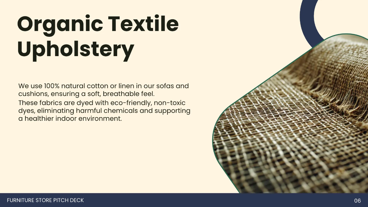 Free Furniture Store Pitch Deck Template to Edit Online