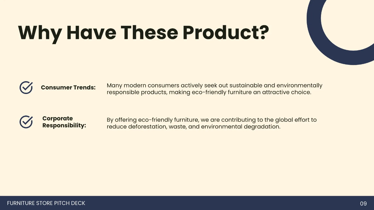 Free Furniture Store Pitch Deck Template to Edit Online