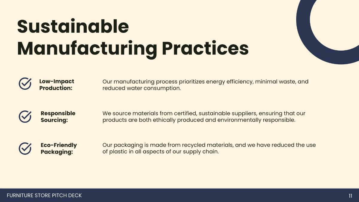 Free Furniture Store Pitch Deck Template to Edit Online