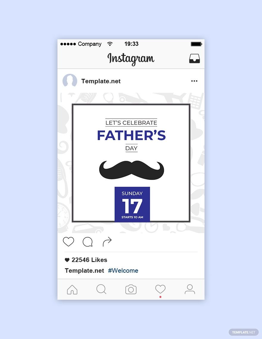 Father's Day Instagram Post Template