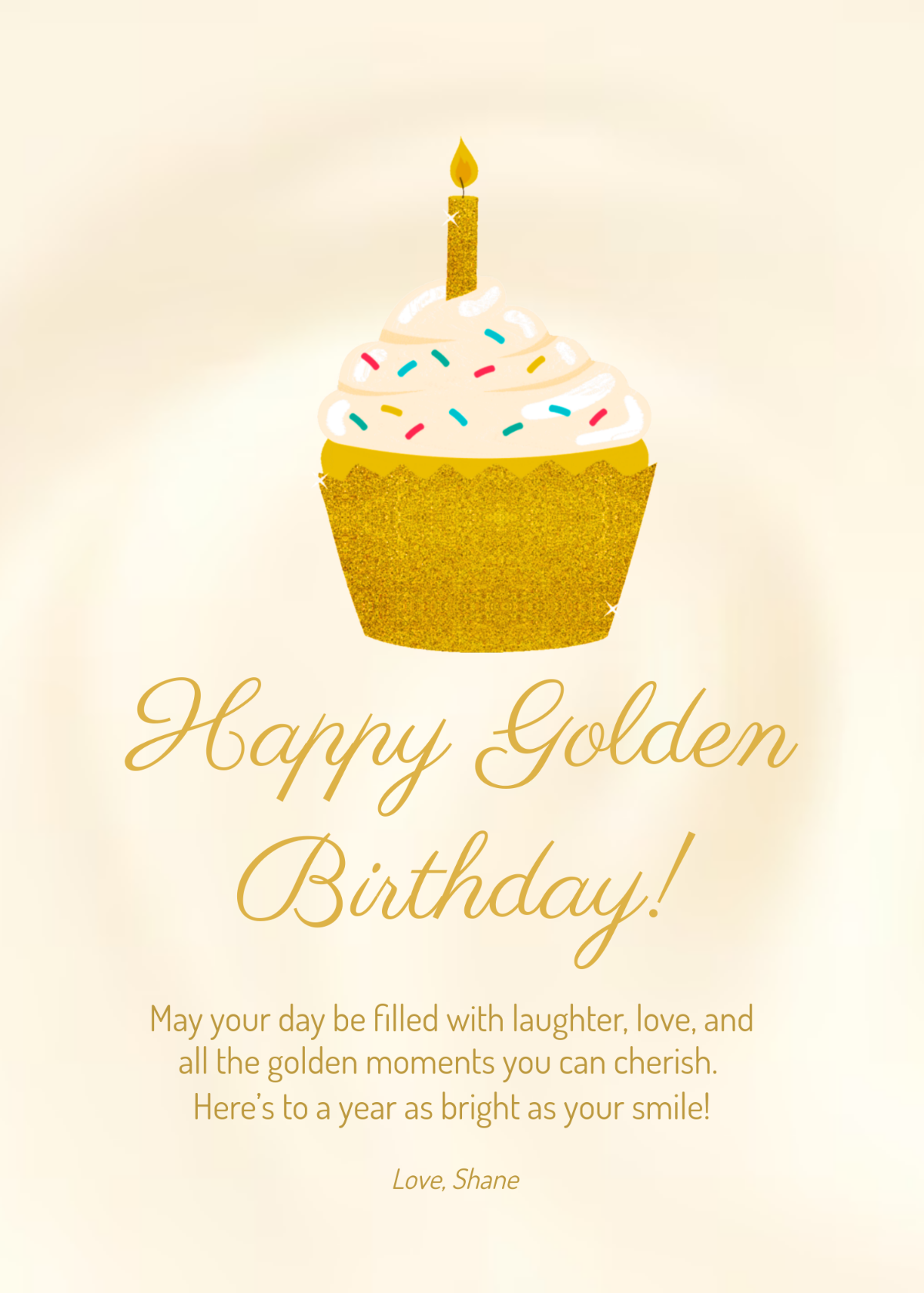 Golden Birthday Message