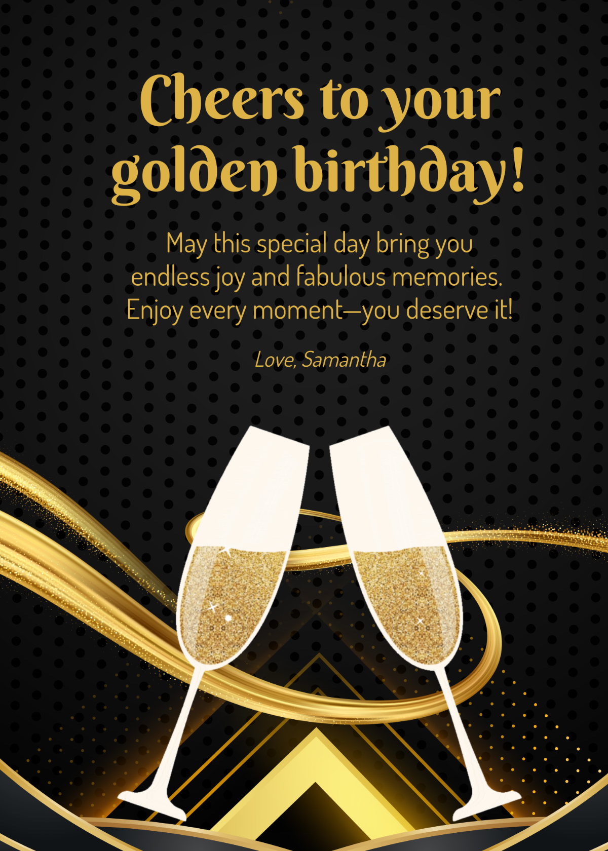 Golden Birthday Greeting