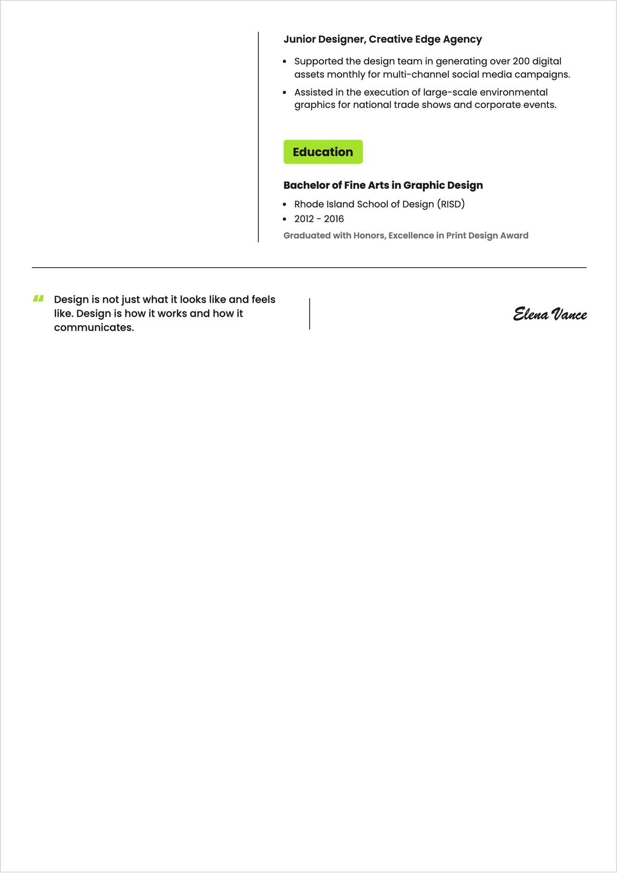 Free Printable Graphic Designer ATS Resume Template, AI Resume Builder