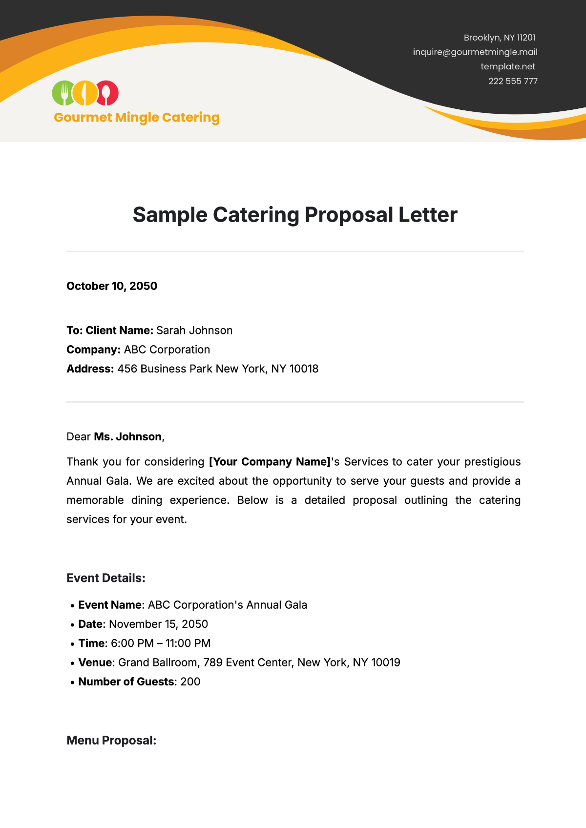 Free Food Letter Templates Editable And Printable Free Food Letter Templates Editable And Printable