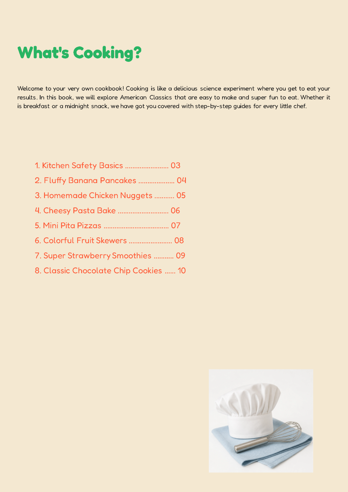 Free Kids Cookbook Template to Edit Online